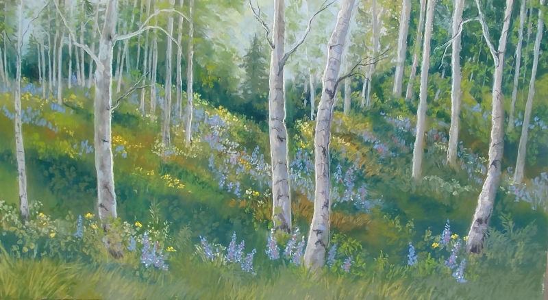 Summer Aspens by artist Maryneil Dance